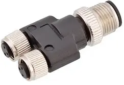 [1x4-Pin M12 to 2x3-Pin M8 Splitter] 1x4-Pin M12 to 2x3-Pin M8 Splitter