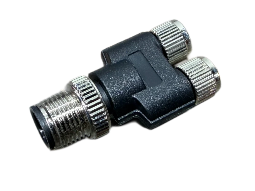 [Y-Type Splitter M12 4-Pin 2x M8 3-Sockets] SY-M12-4P-2-M8-3P
