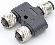 [Secondary Y-Type Splitter M12 5-Pin 2x 5-Sockets] SAY-M12-5P-2-M12-5P