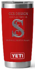 [20oz Red Tumbler] CCS Design Yeti Tumbler 20oz (Red)