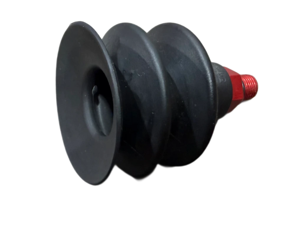 [Black Nitrile Rubber 42mm Double Bellow Suction Cup G1/8 Thread] SC2-42-NBR-18