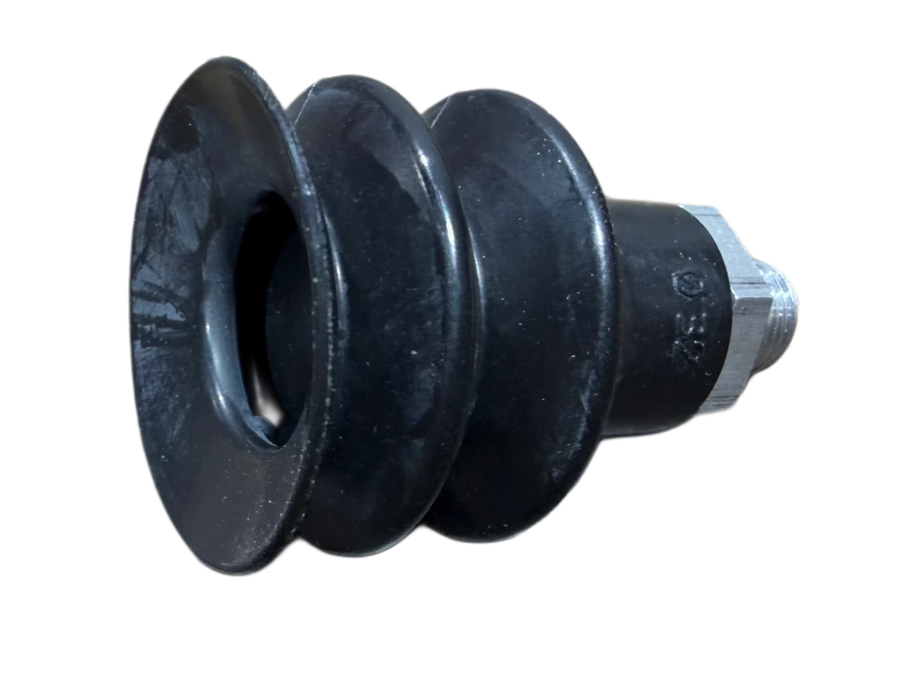 [Black Nitrile Rubber 32mm Double Bellow Suction Cup G1/8 Thread] SC2-32-NBR-18