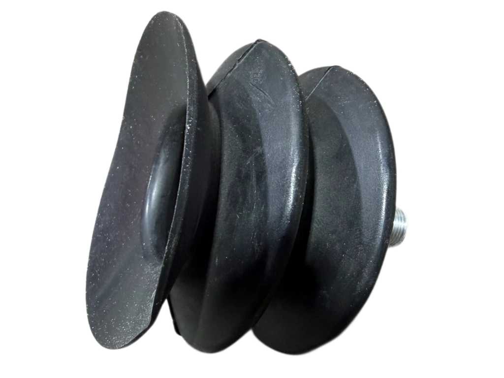 [Black Nitrile Rubber 60mm Double Bellow Suction Cup G1/8 Thread] SC2-60-NBR-18