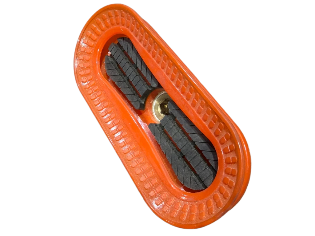 [Orange Polyurethane 50x140mm Oval Suction Cup G3/8 Thread] SOB-50-140-P6-38